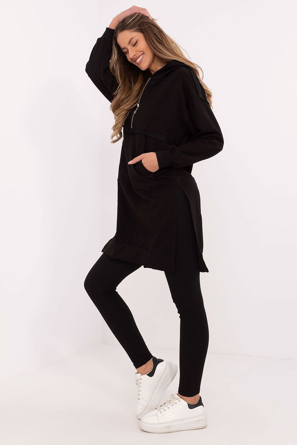 Hoodie Set Damen Kangurutasche & Leggings Baumwolle – 5 Farben