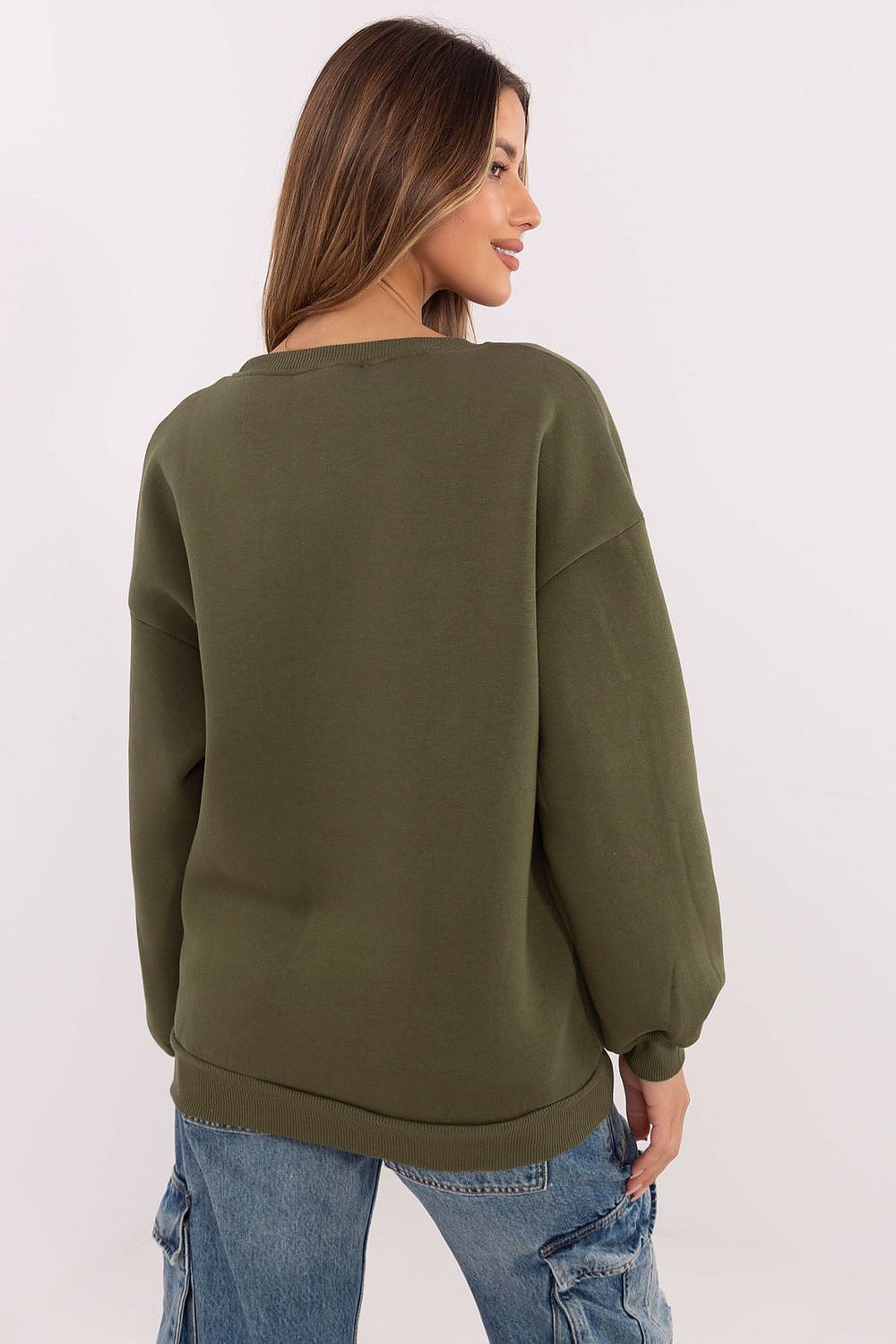 Sweatshirt Damen Rundhals Print Baumwolle – Casual & Warm
