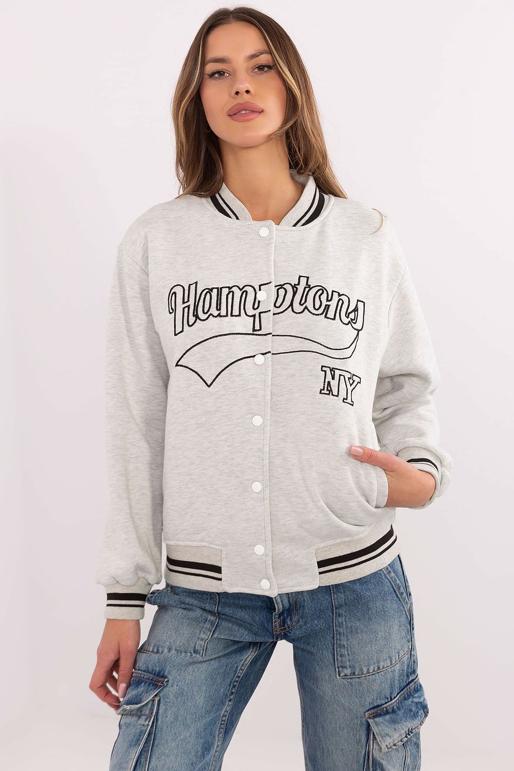Damen Bomberjacke mit Stickerei – Casual & Einzigartig