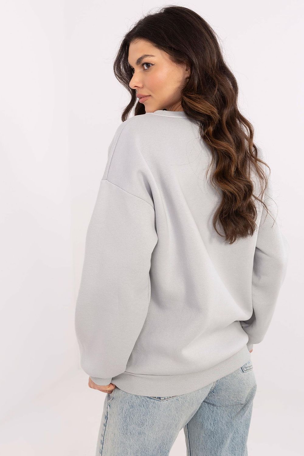 Sweatshirt Damen Rundhals Print Baumwolle – Casual & Warm