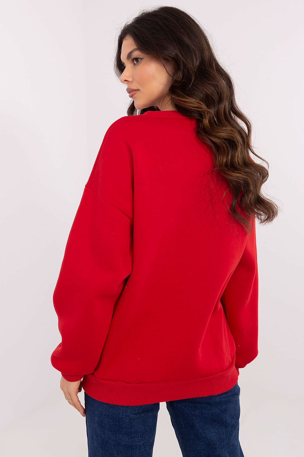 Sweatshirt Damen Rundhals Print Baumwolle – Casual & Warm