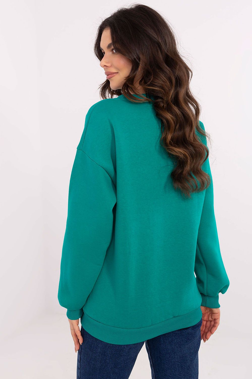 Sweatshirt Damen Rundhals Print Baumwolle – Casual & Warm