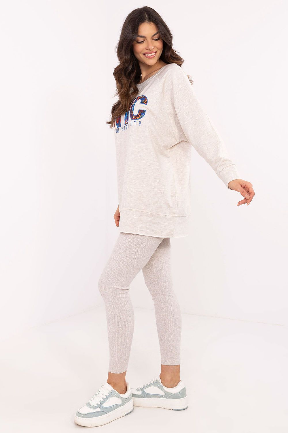 Sweatshirt Set Damen Print & Leggings Baumwolle – Bequem & Stylisch