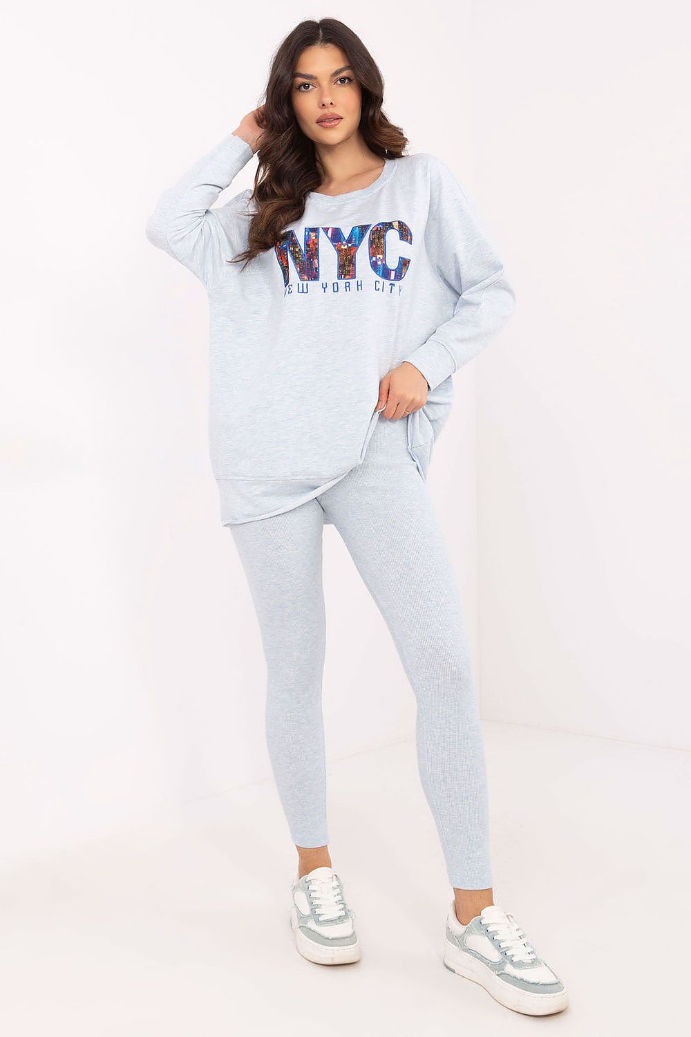 Sweatshirt Set Damen Print & Leggings Baumwolle – Bequem & Stylisch