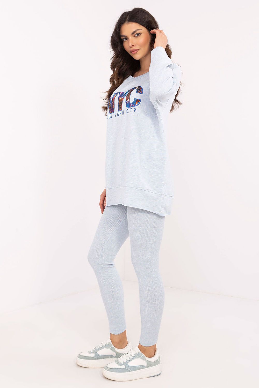 Sweatshirt Set Damen Print & Leggings Baumwolle – Bequem & Stylisch