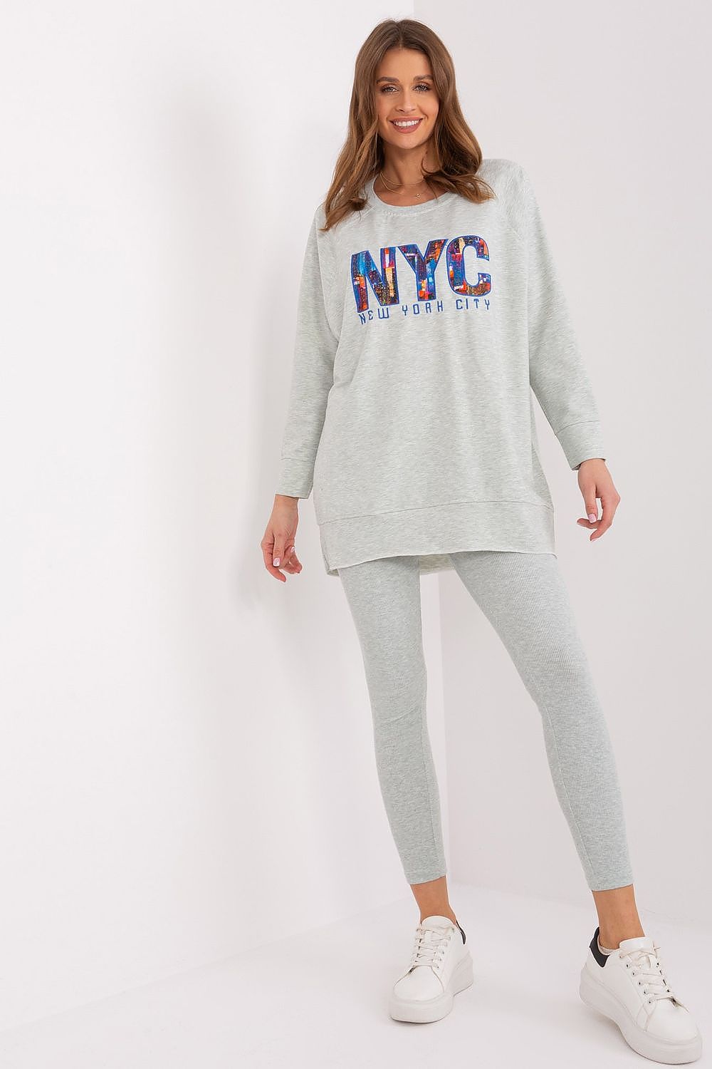 Sweatshirt Set Damen Print & Leggings Baumwolle – Bequem & Stylisch