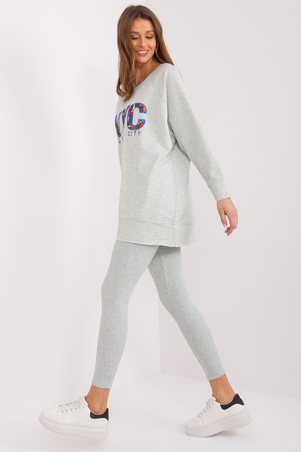 Sweatshirt Set Damen Print & Leggings Baumwolle – Bequem & Stylisch