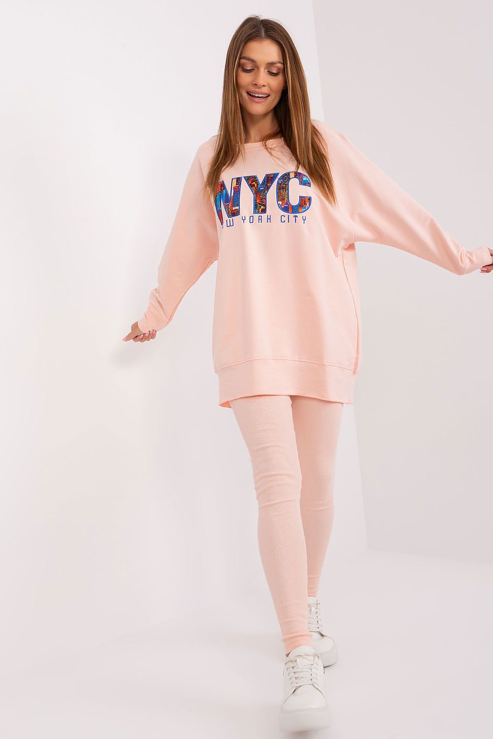 Sweatshirt Set Damen Print & Leggings Baumwolle – Bequem & Stylisch