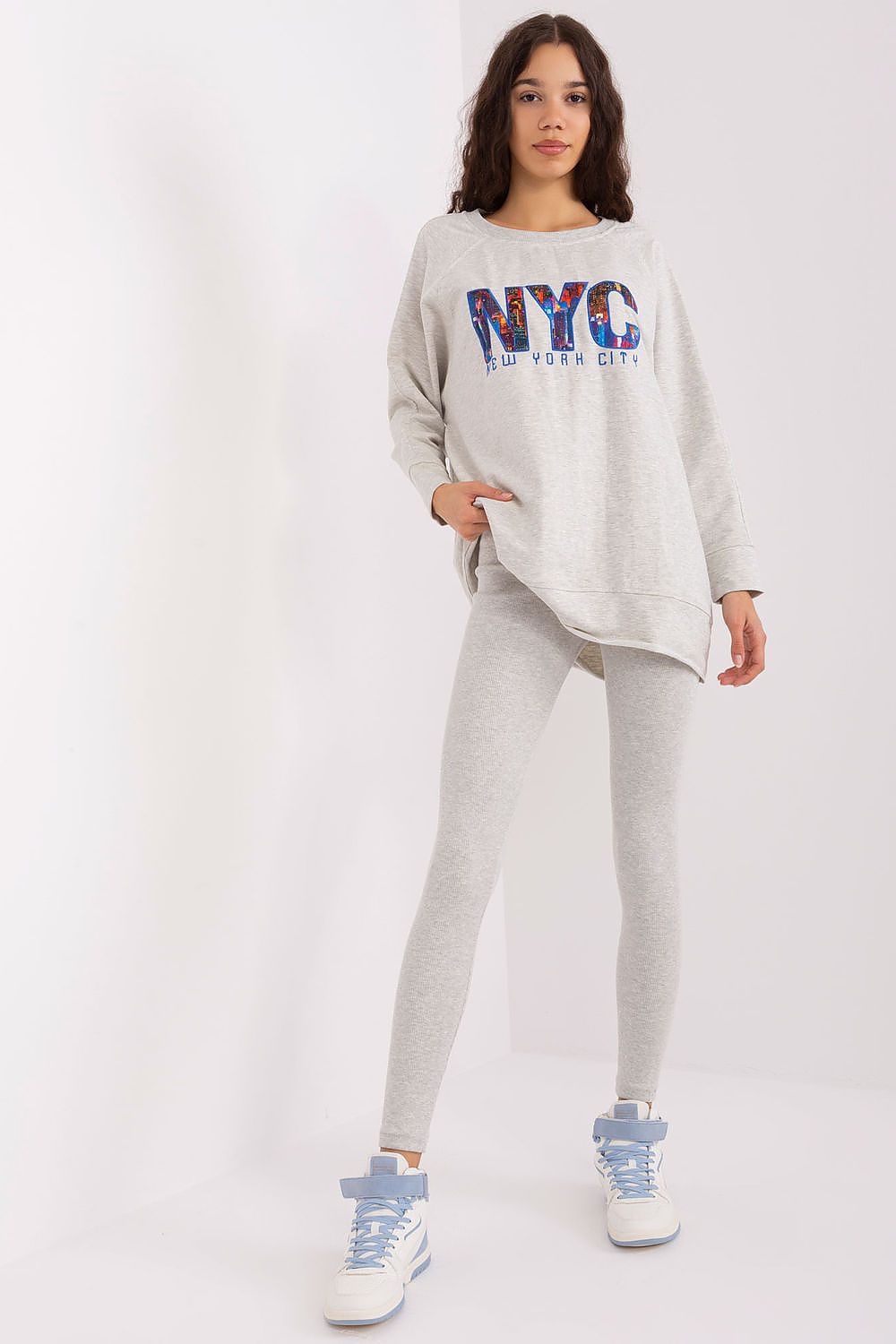 Sweatshirt Set Damen Print & Leggings Baumwolle – Bequem & Stylisch