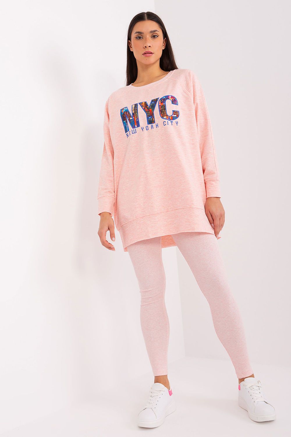 Sweatshirt Set Damen Print & Leggings Baumwolle – Bequem & Stylisch