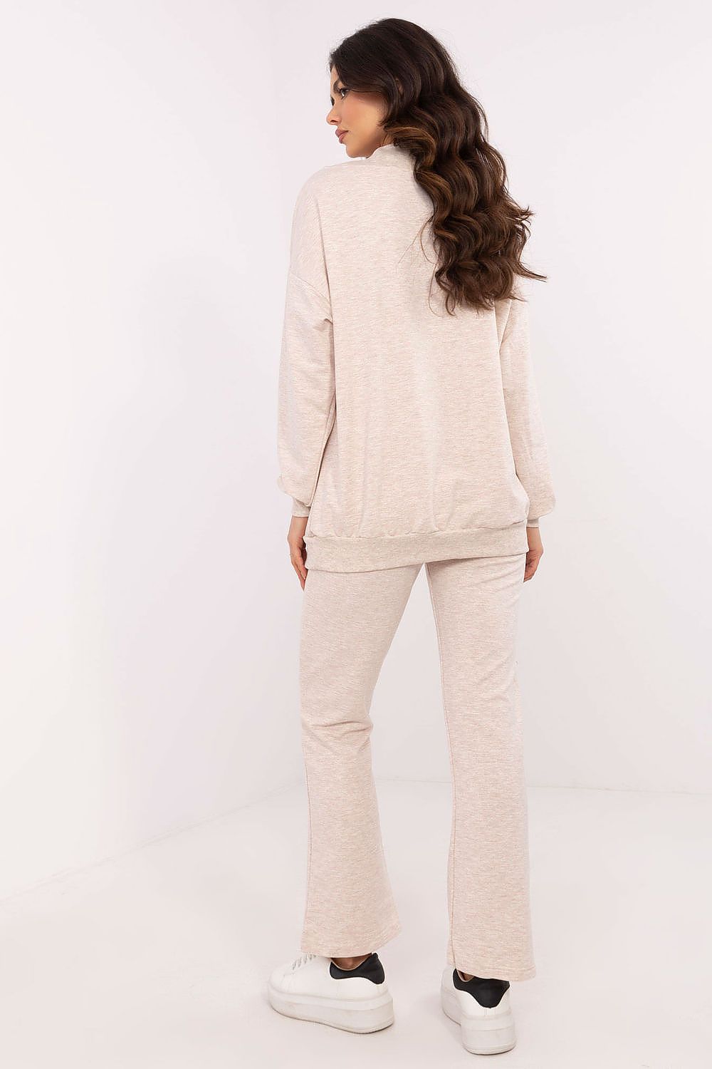 Pullover Set Damen Wickelausschnitt & Hose Baumwolle – Feminin & Casual