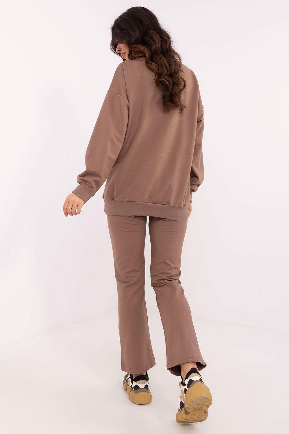 Pullover Set Damen Wickelausschnitt & Hose Baumwolle – Feminin & Casual