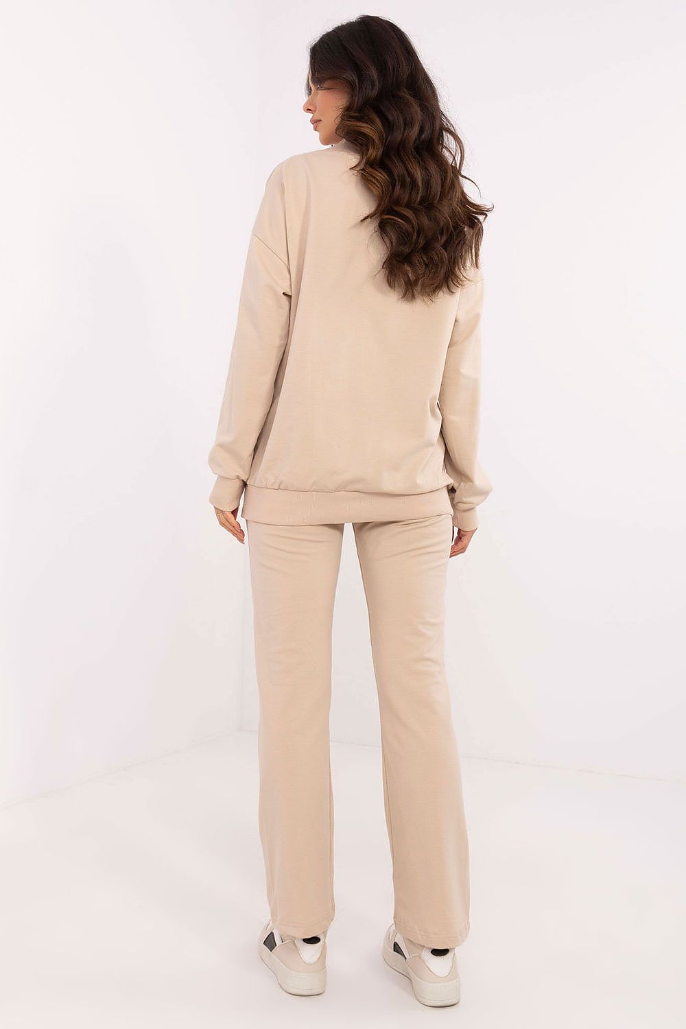 Pullover Set Damen Wickelausschnitt & Hose Baumwolle – Feminin & Casual