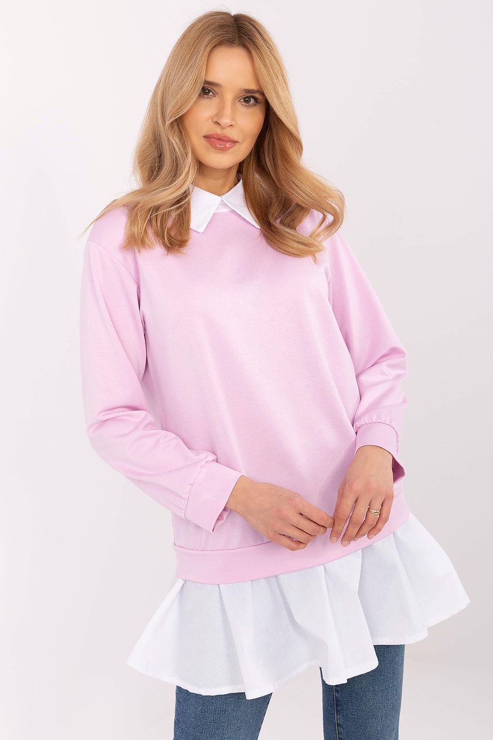 Bluse Damen klassischer Kragen Viskose Baumwolle elegant