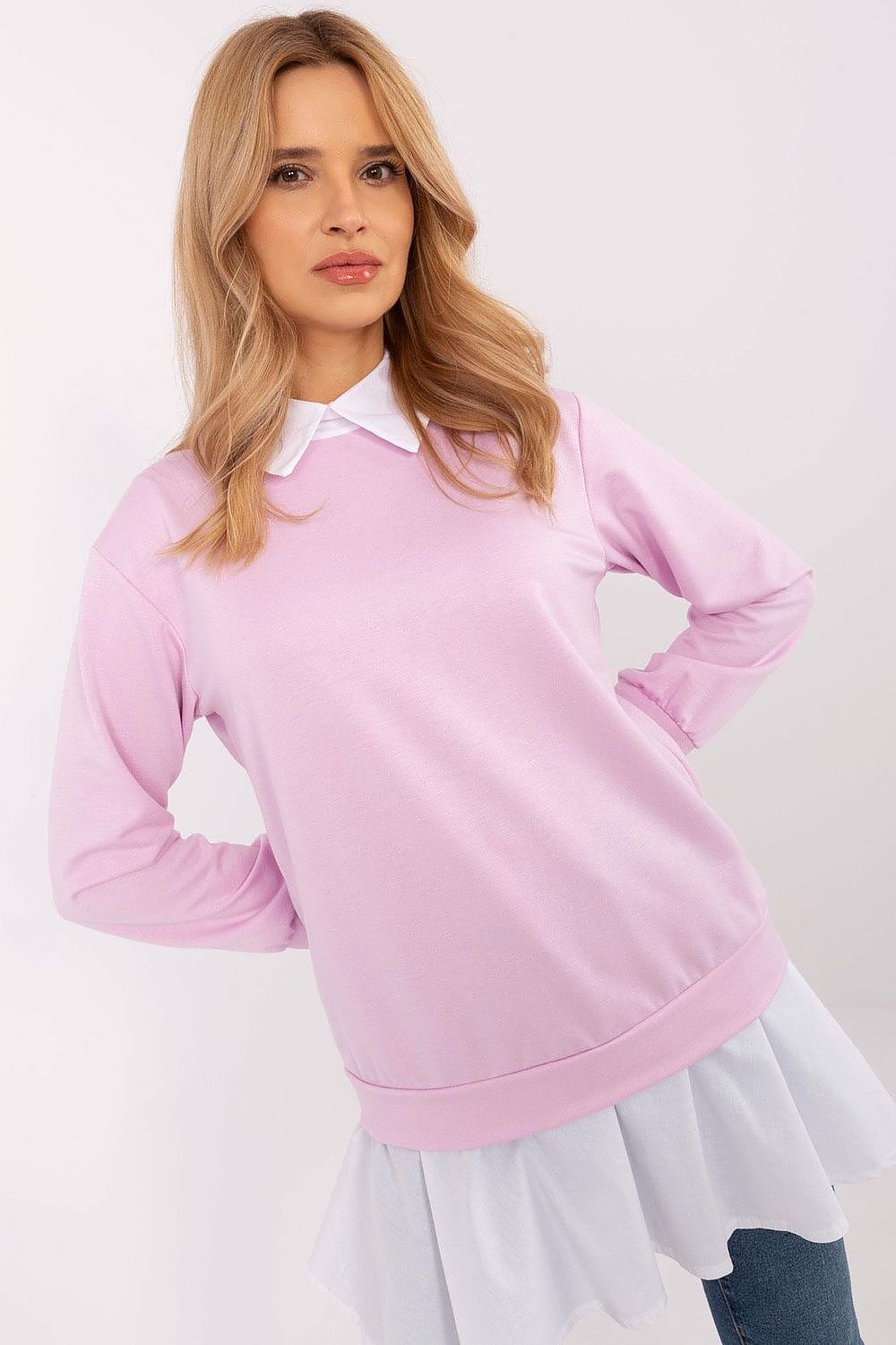Bluse Damen klassischer Kragen Viskose Baumwolle elegant