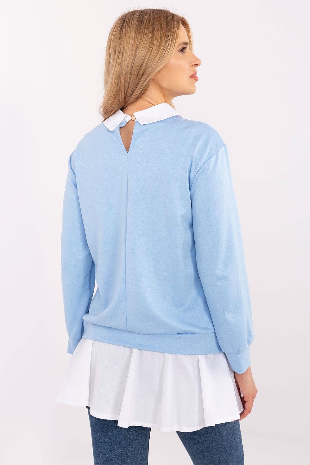 Bluse Damen klassischer Kragen Viskose Baumwolle elegant