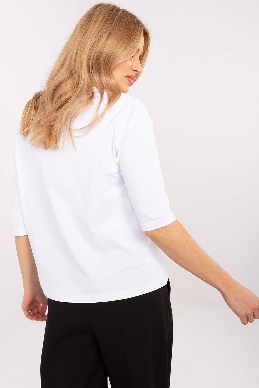 T-Shirt Damen 3/4-Arm Print Schriftzug Baumwolle – S bis XL