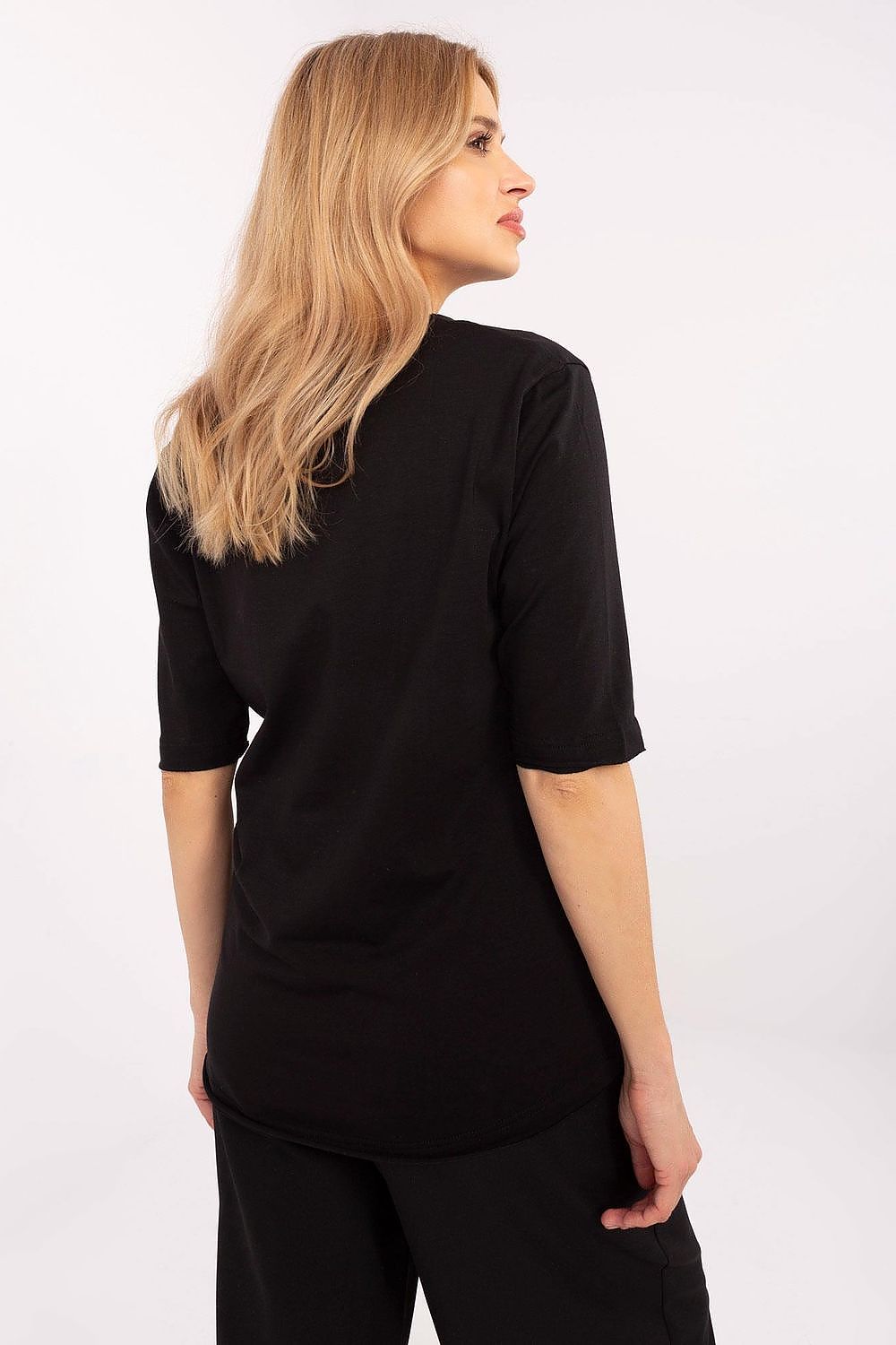 Bluse Damen 3/4-Arm Tiermotiv Print Baumwolle – S bis XL