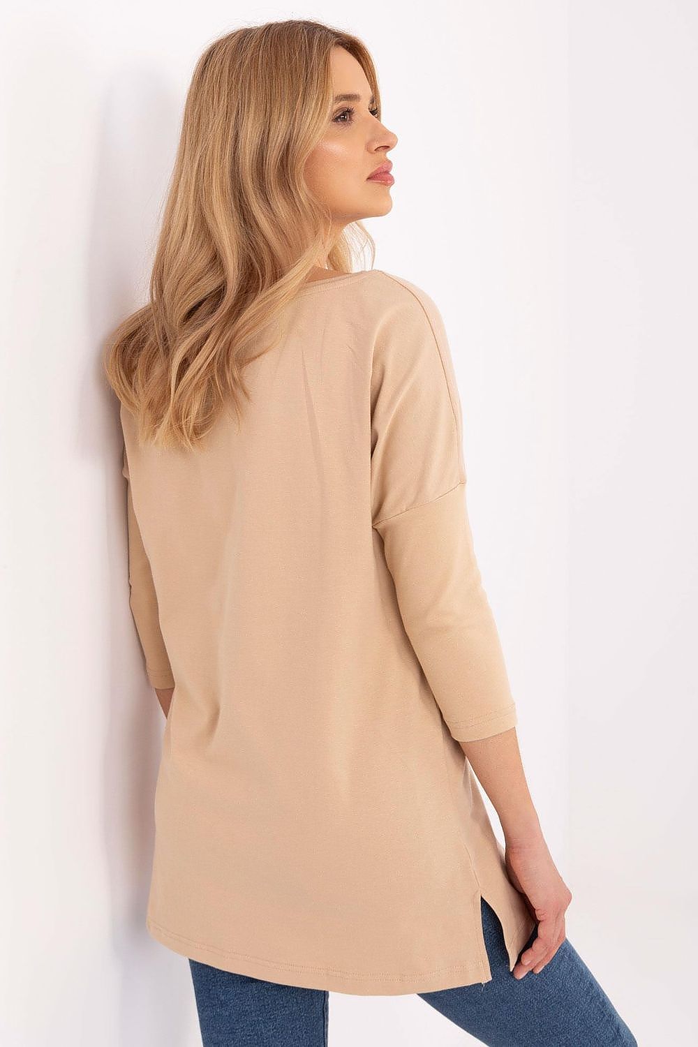 Longshirt Damen 3/4-Arm Tiermuster Baumwolle – S bis XL