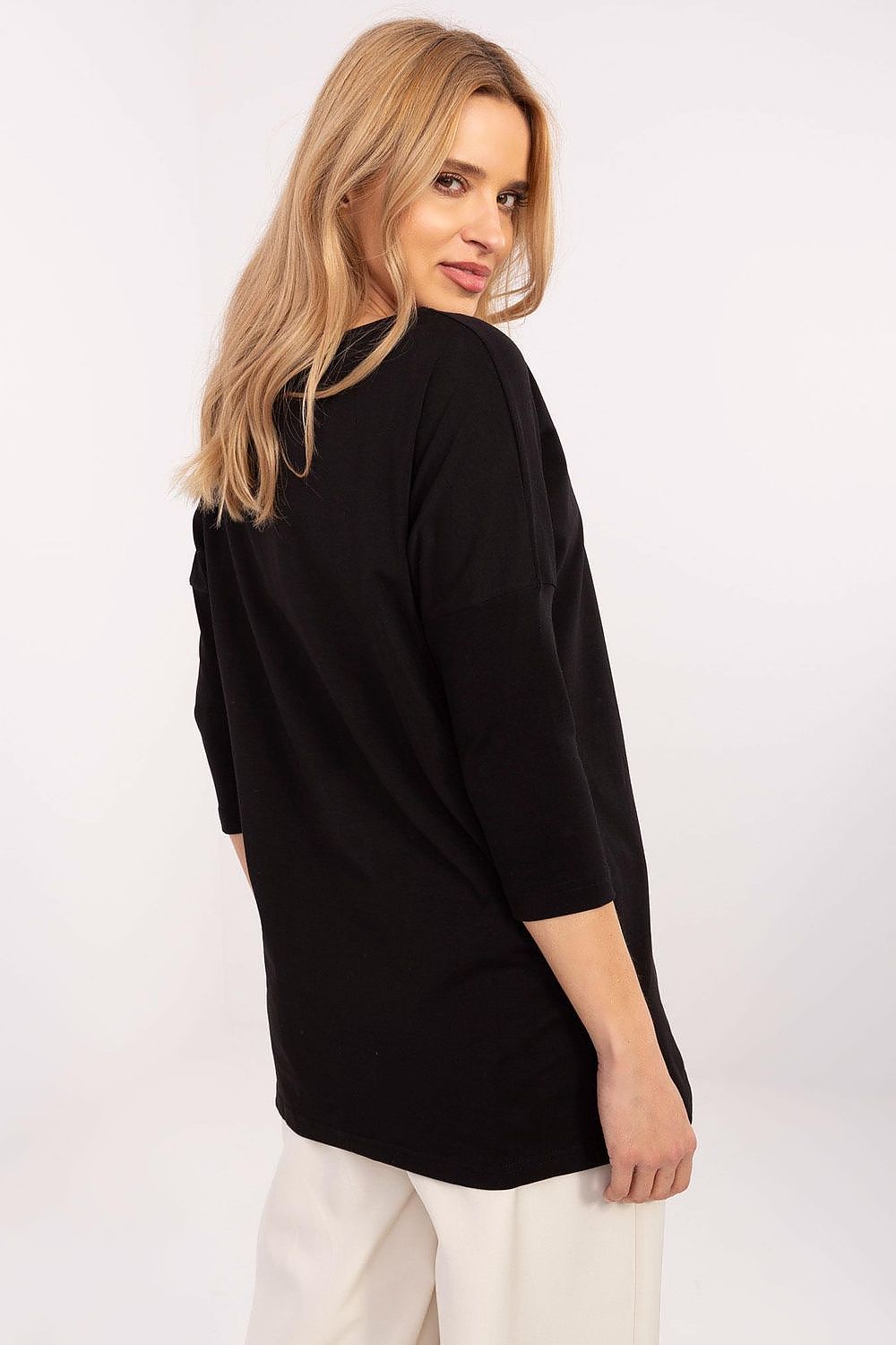 Longshirt Damen 3/4-Arm Tiermuster Baumwolle – S bis XL