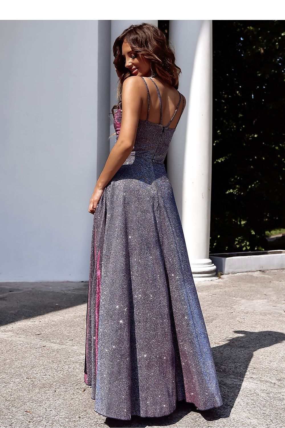 Langes Kleid Damen elegant – Blumenprint & Wickeloptik