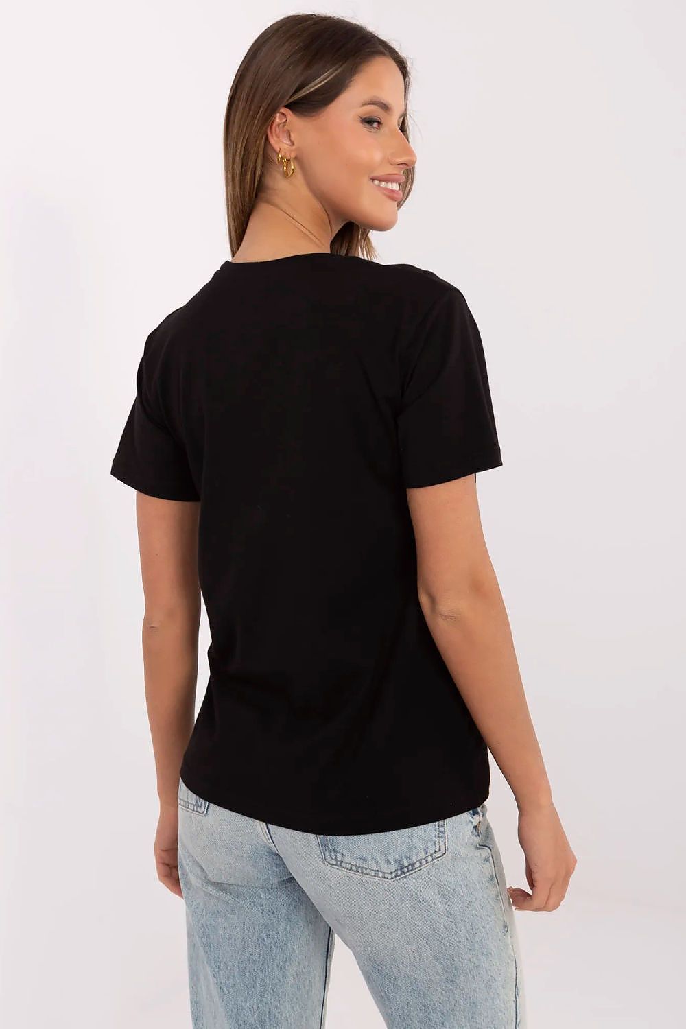 T-Shirt Damen Bär Stickerei 100% Baumwolle – S bis XL Casual