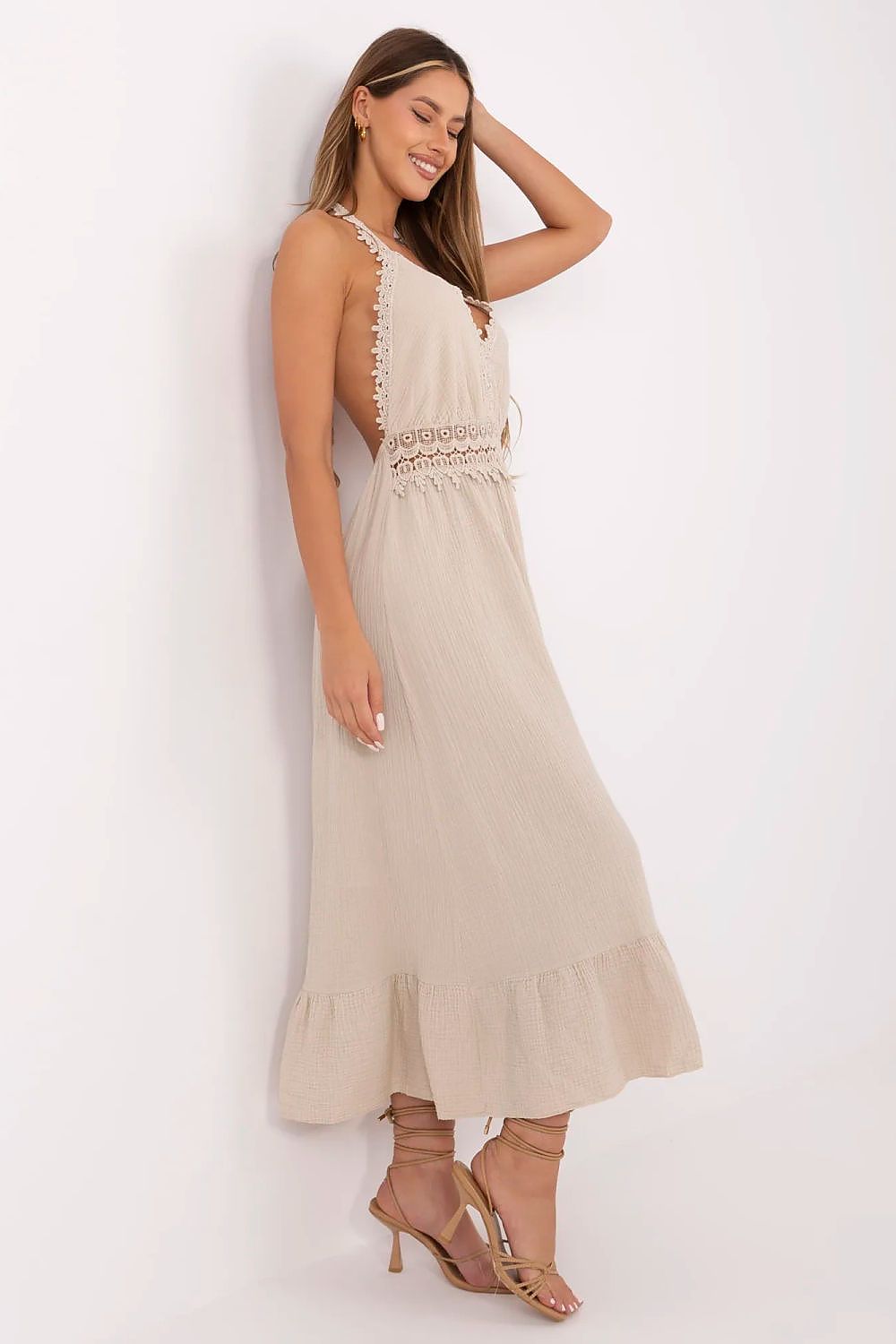 Alltagskleid Damen Midi 95% Baumwolle & Elasthan | figurschmeichelnd