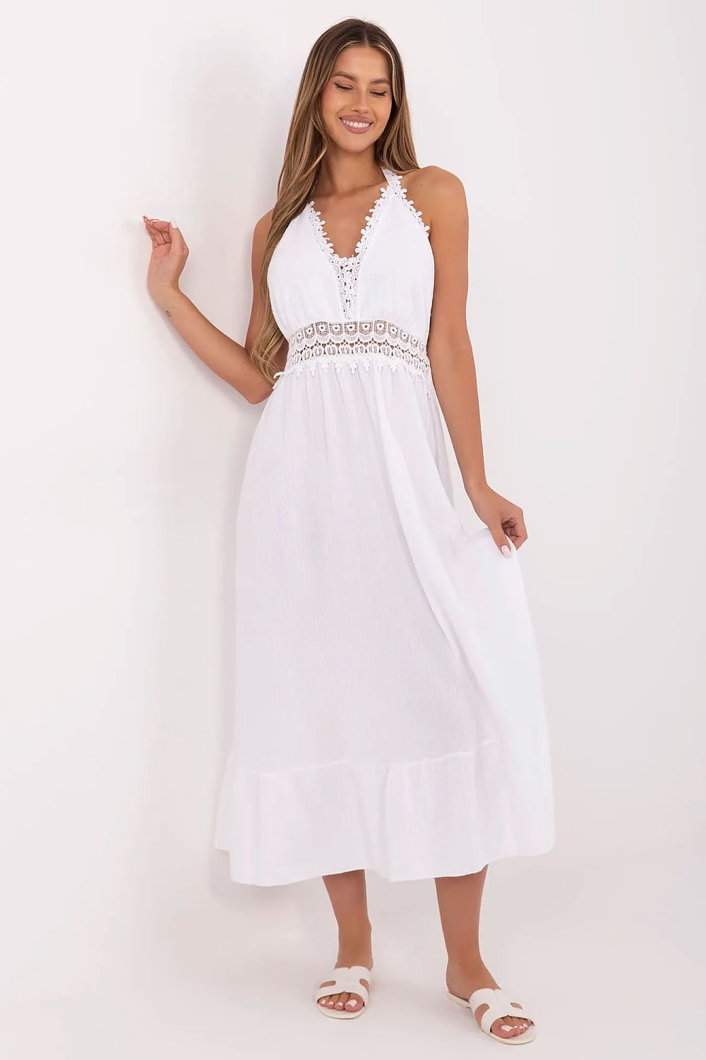 Alltagskleid Damen Midi 95% Baumwolle & Elasthan | figurschmeichelnd