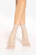 Hohe Socken 15 DEN Blumenmuster Damen romantisch & feminin