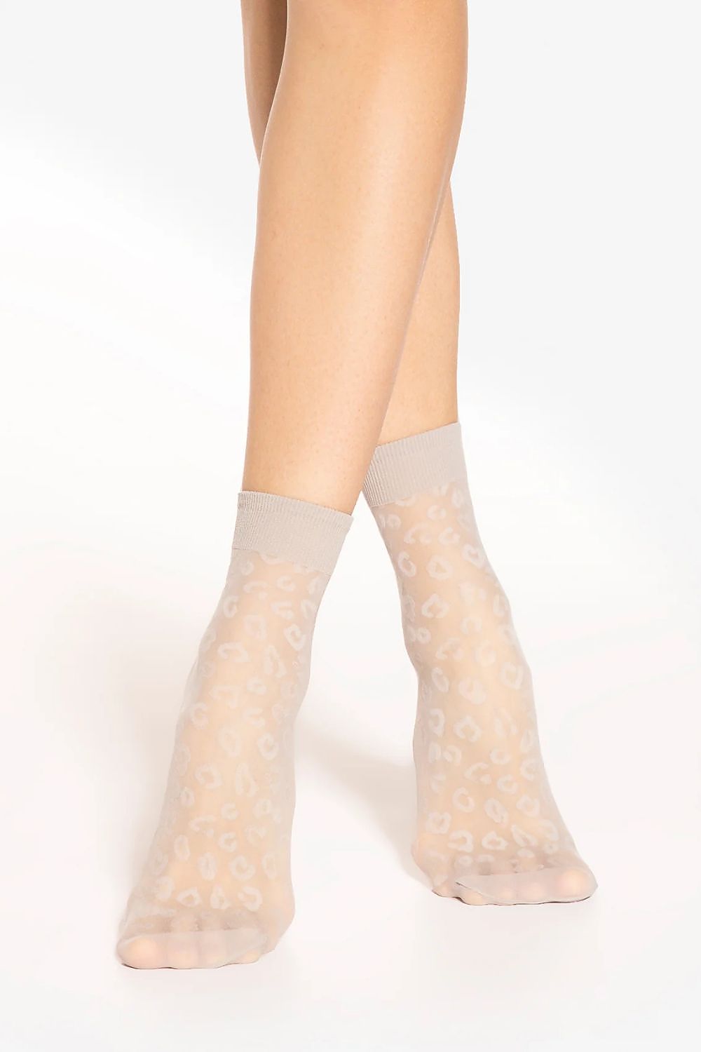 Hohe Socken 15 DEN Leopardenmuster Damen wild & stylisch