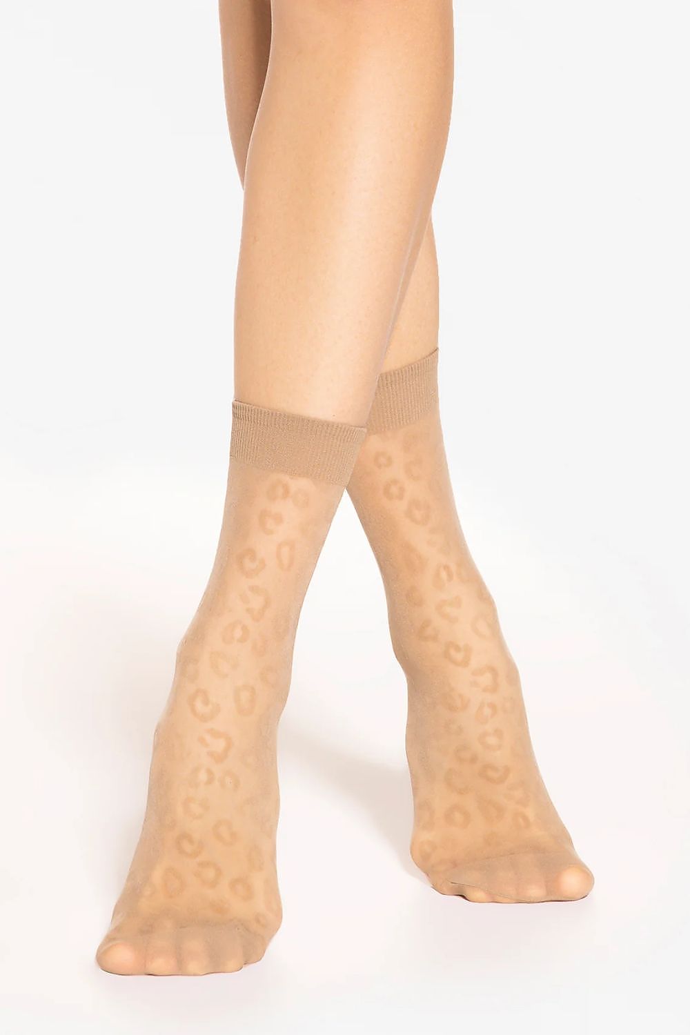 Hohe Socken 15 DEN Leopardenmuster Damen wild & stylisch