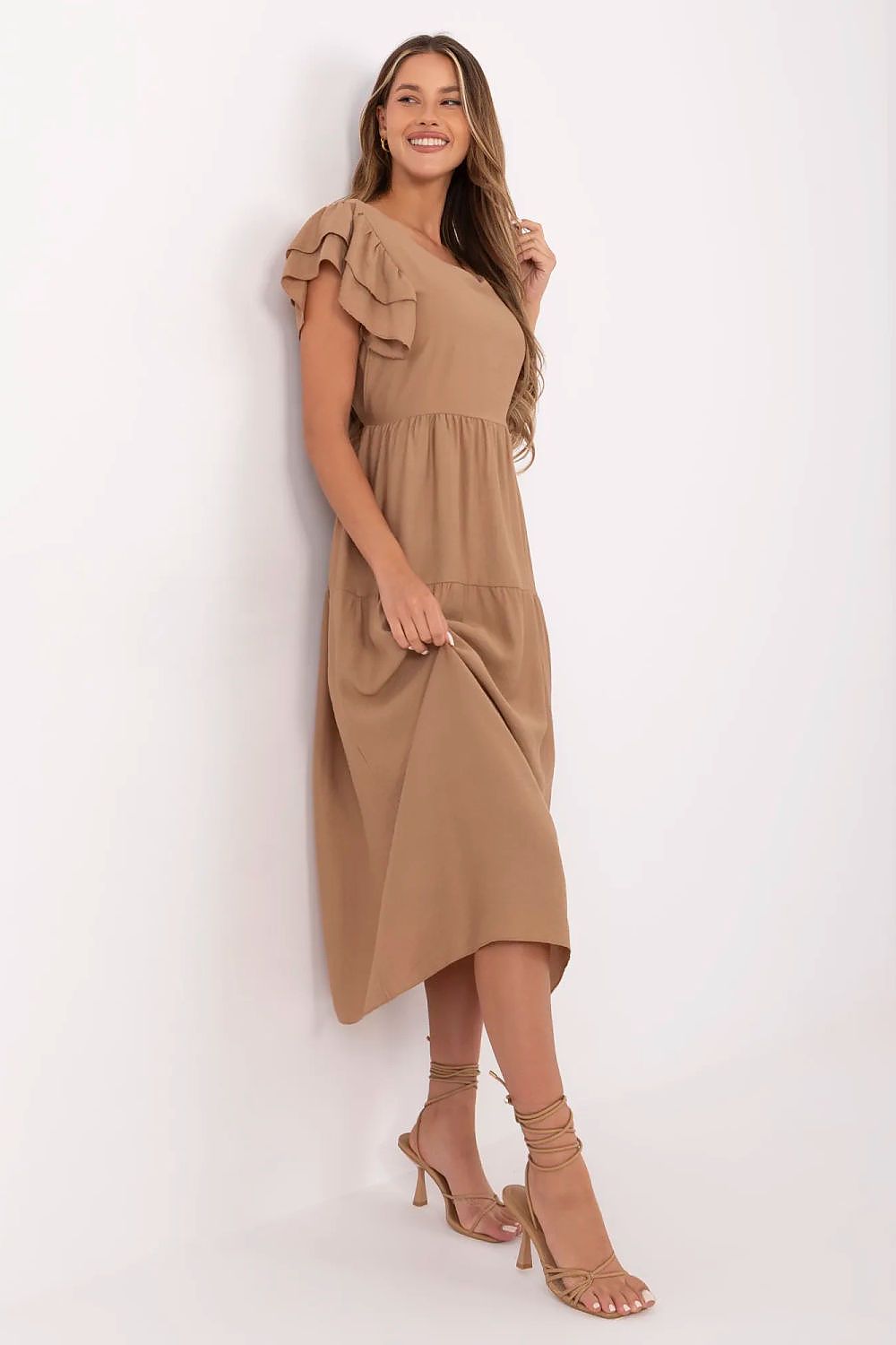 Alltagskleid Damen Rundhals casual & bequem