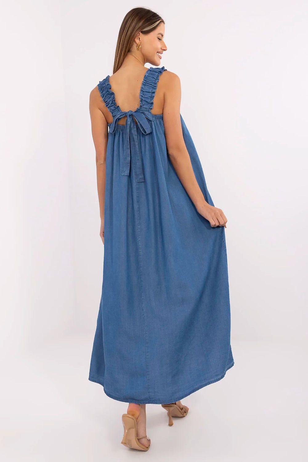 Maxikleid Damen Oversize 100% Lyocell Träger & Rückenbindung | Sommer