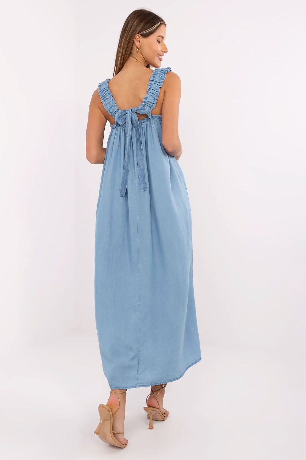 Maxikleid Damen Oversize 100% Lyocell Träger & Rückenbindung | Sommer