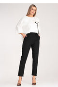 Damen Hose elegant – Figurbetonend mit Umschlag