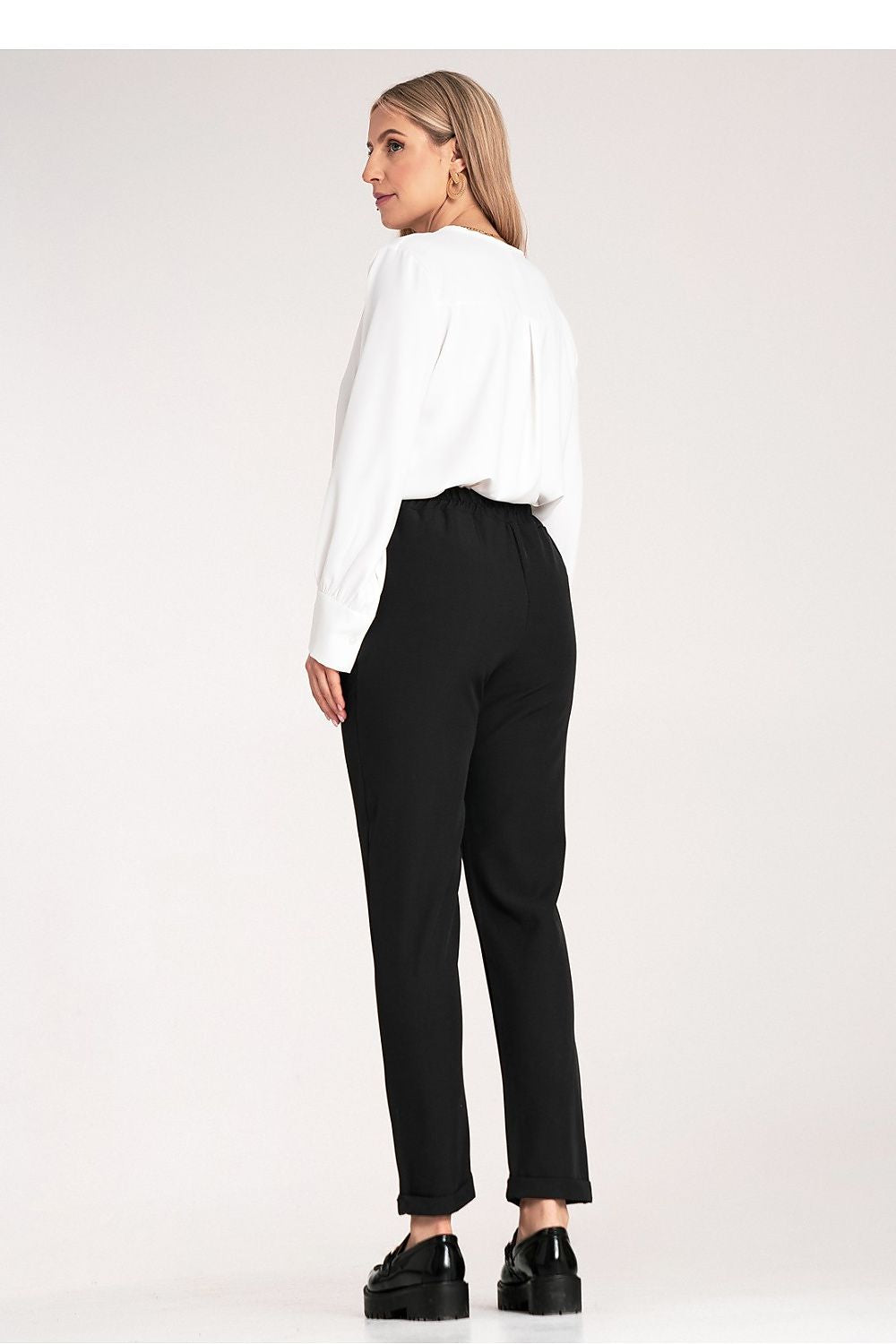 Damen Hose elegant – Figurbetonend mit Umschlag