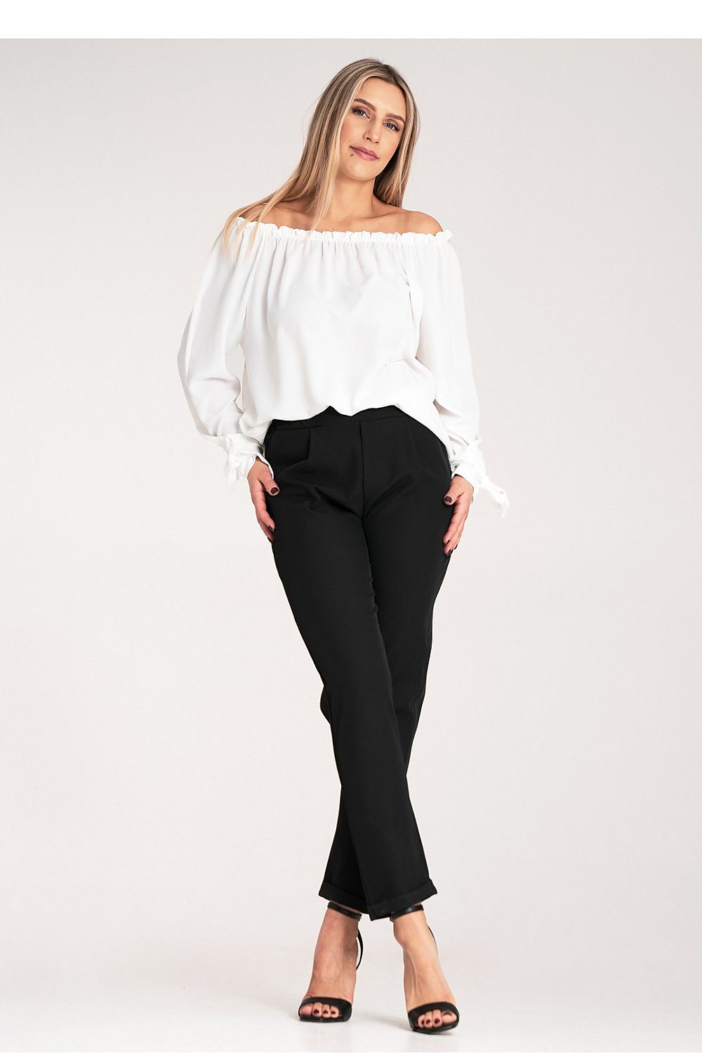 Damen Hose elegant – Figurbetonend mit Umschlag