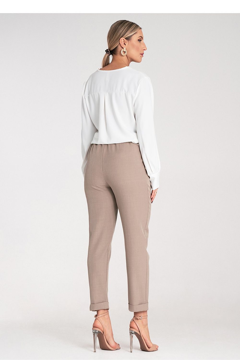 Damen Hose elegant – Figurbetonend mit Umschlag