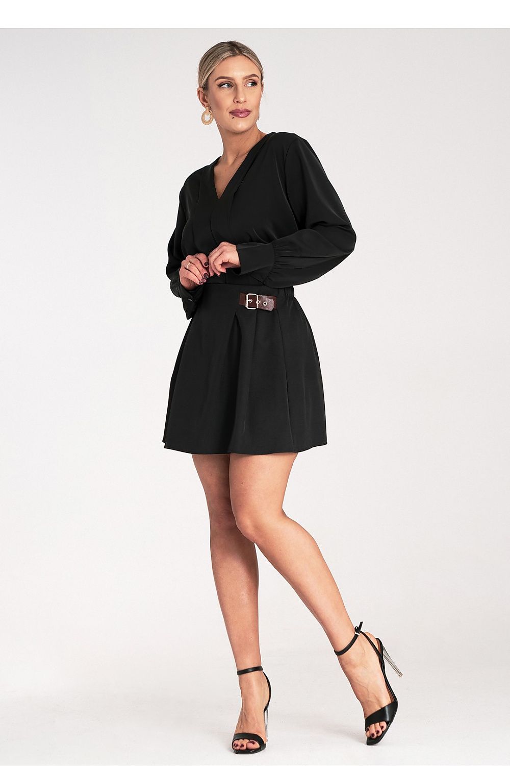 Minirock Damen ausgestellt Schnalle elegant