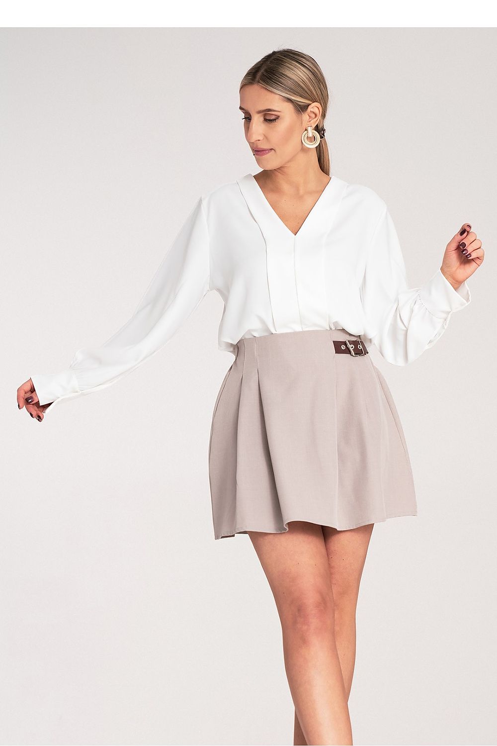 Minirock Damen ausgestellt Schnalle elegant
