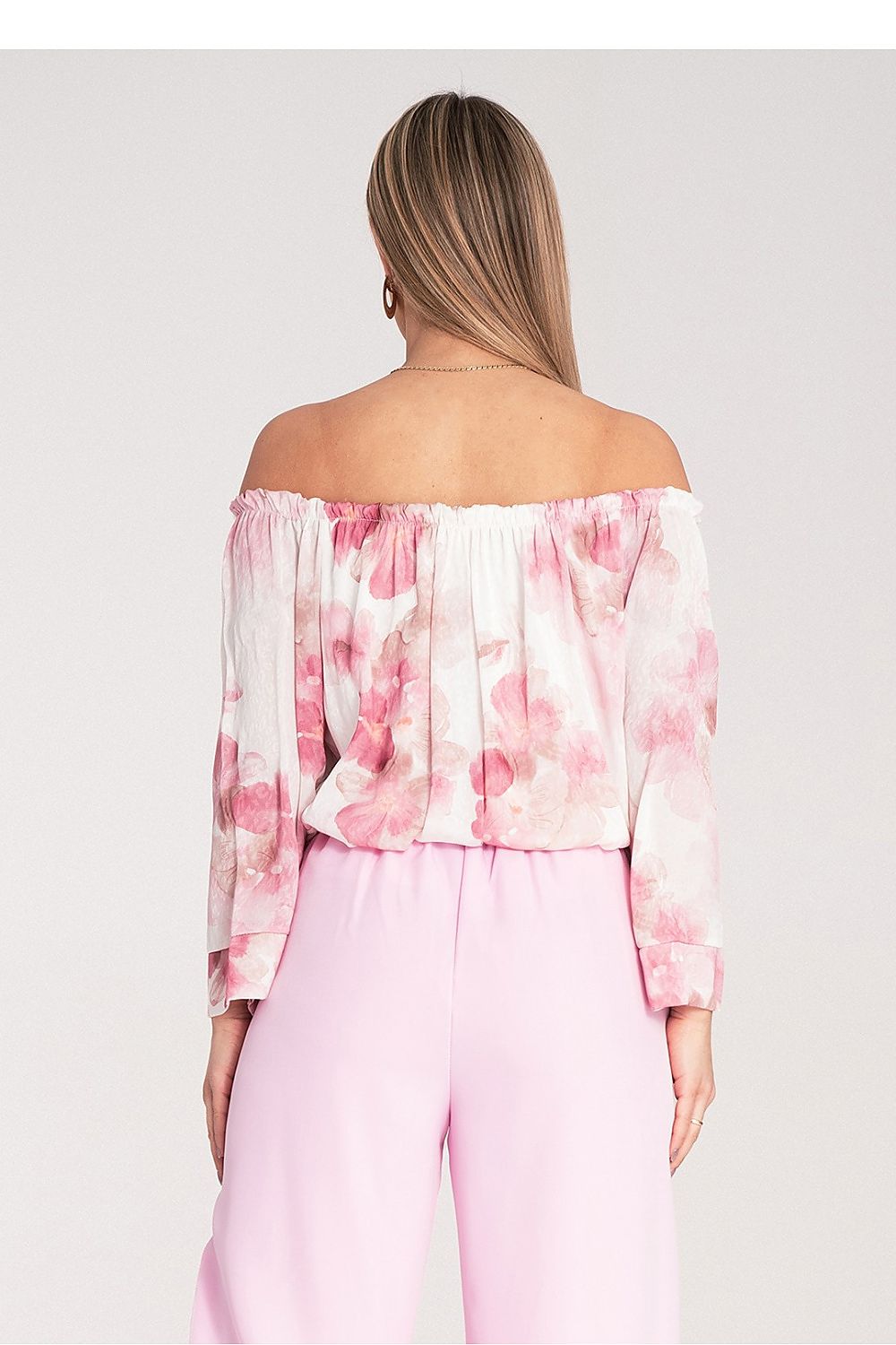 Bluse Damen Spanisch breites Dekolté 3/4-Arm locker