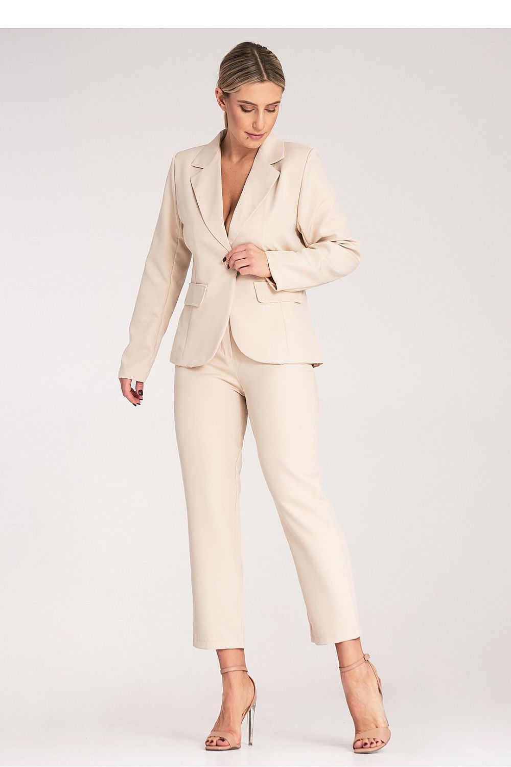 Blazer Set Damen Hose & Sakko elegant hohe Taille