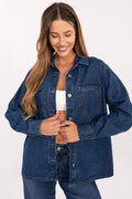 Jeansjacke Damen klassisch blau Baumwolle