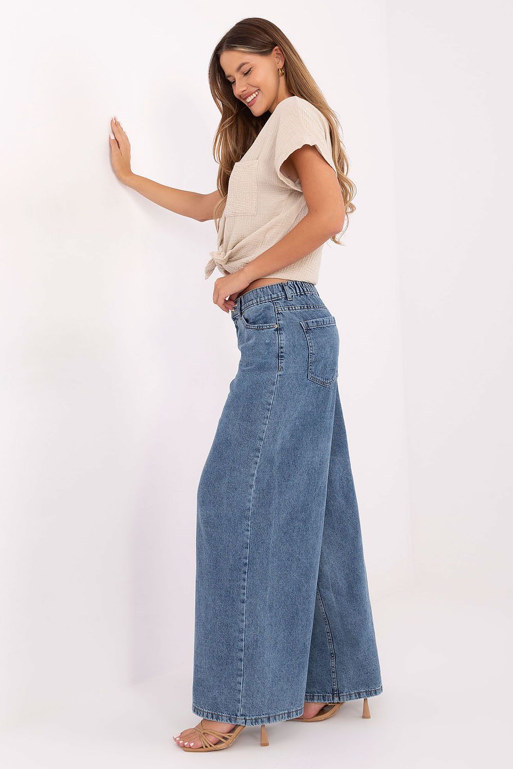 Palazzo Jeans Sublevel Damen – Hohe Taille & Weites Bein