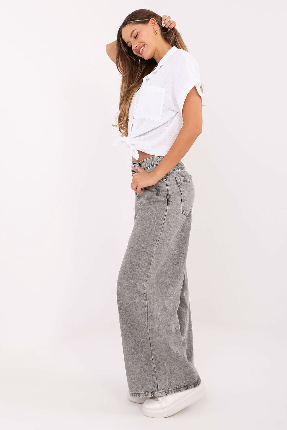 Palazzo Jeans Sublevel Damen – Hohe Taille & Weites Bein