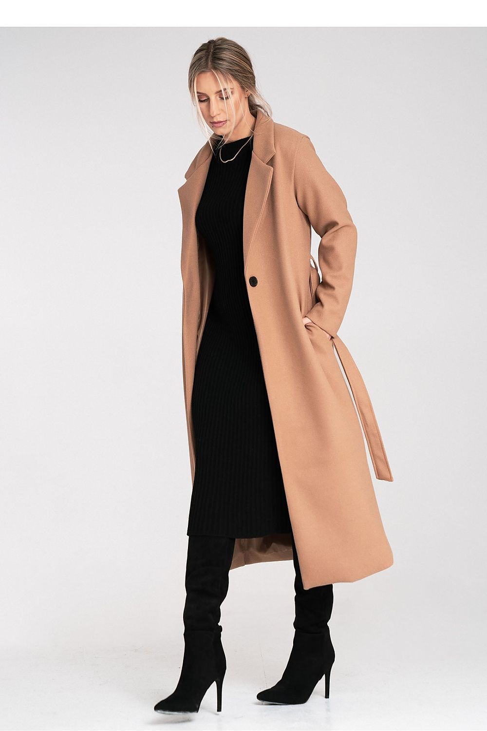 Mantel Damen lang elegant Polyester Universalgröße