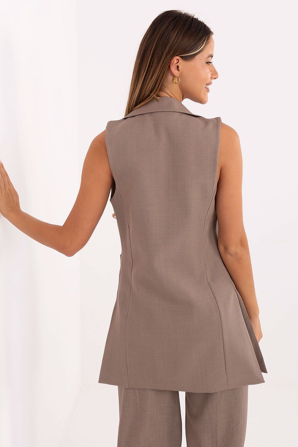 Weste Damen Ärmellos Polyester Elegant Layering