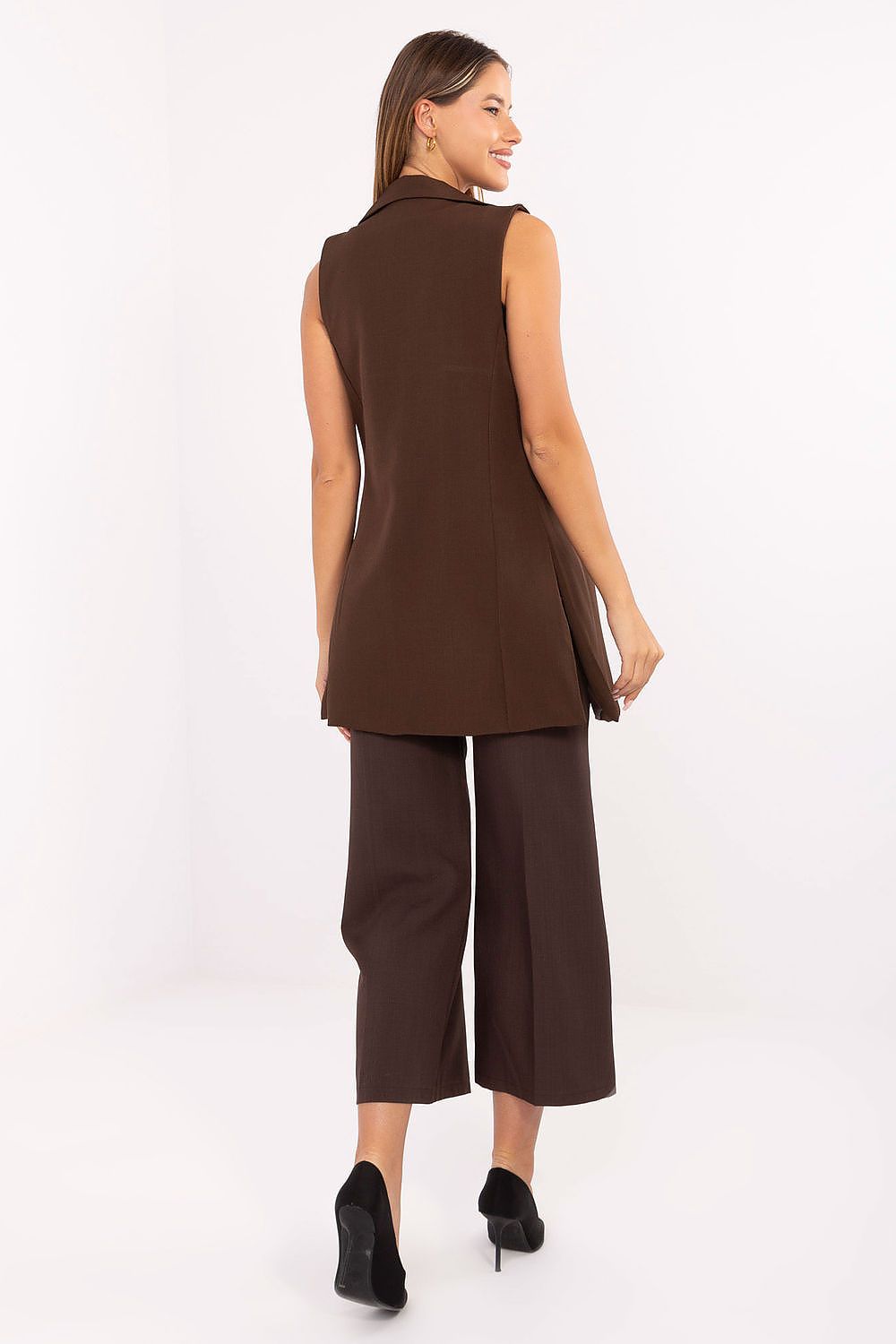 Weste Damen Ärmellos Polyester Elegant Layering
