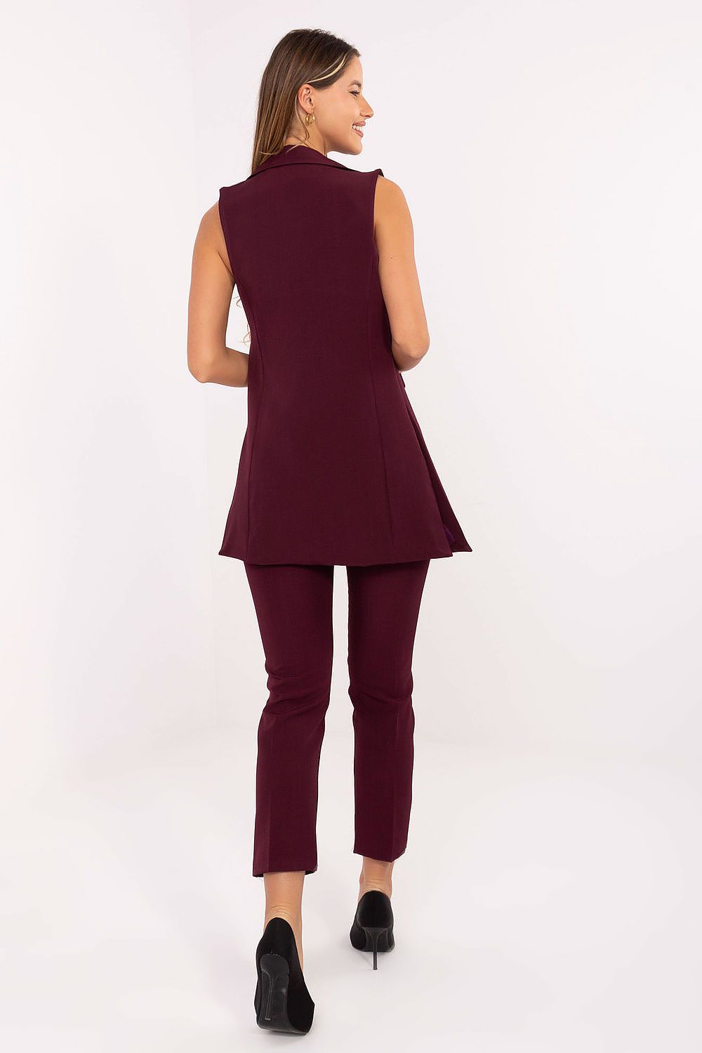 Weste Damen Ärmellos Polyester Elegant Layering