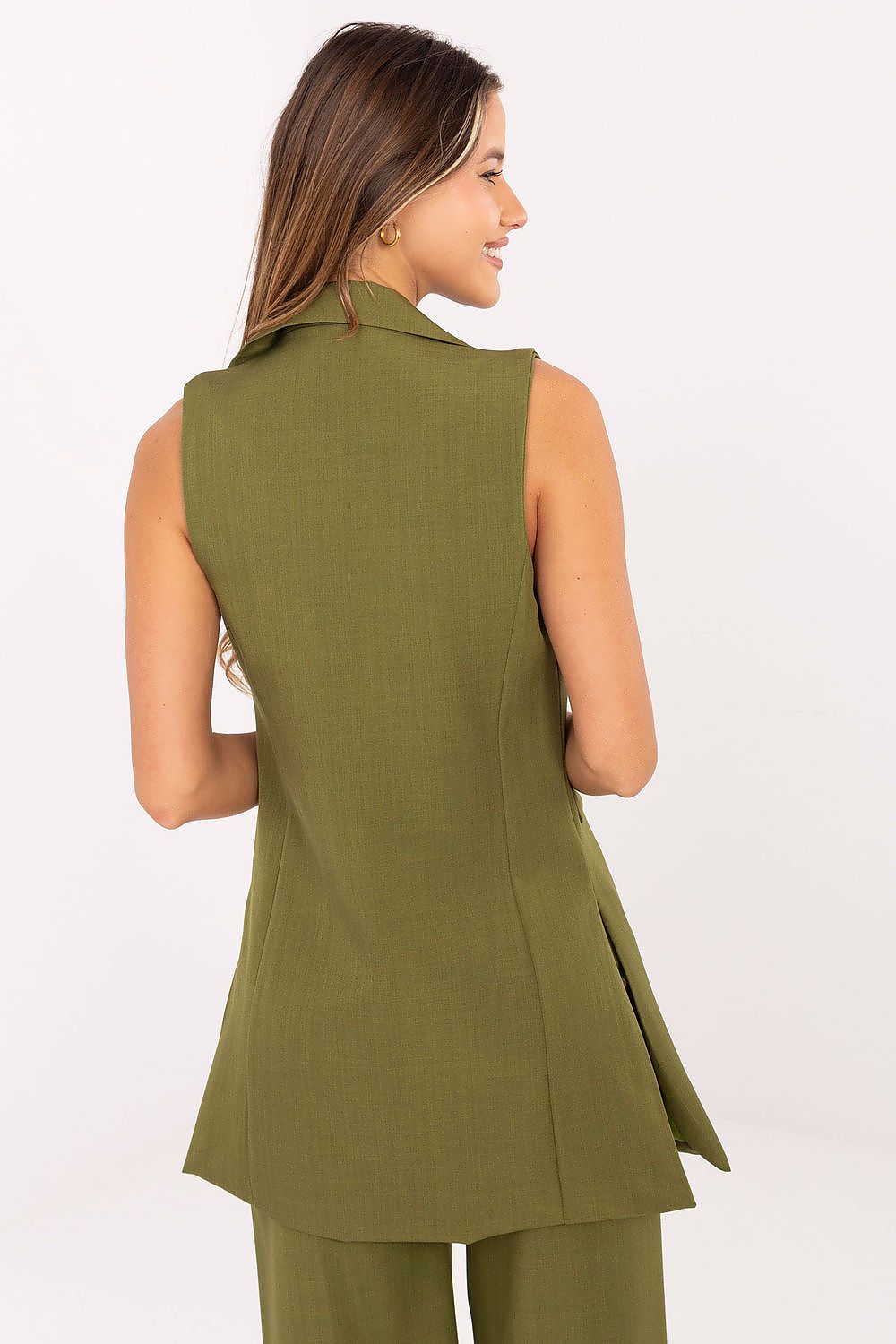 Weste Damen Ärmellos Polyester Elegant Layering